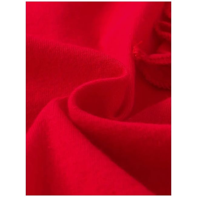 Costumas pentru fetite, body rosu si pantaloni albi cu inimioare mdtu80-r2
