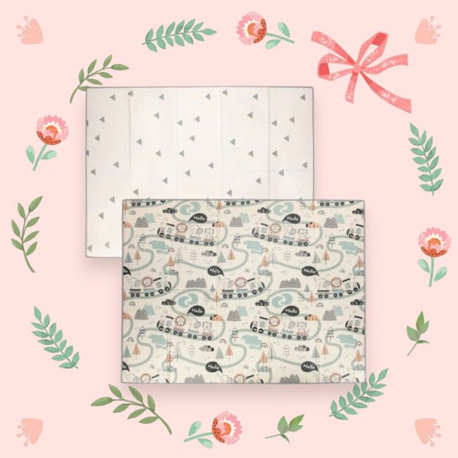 Covoras de joaca, FreeON, Magic Road, Cu doua fete, Pliabil, Protectie impotriva loviturilor, 200 x 150 cm, Cu Imprimeu pe ambele parti, 0 luni+, Multicolor BYN83563