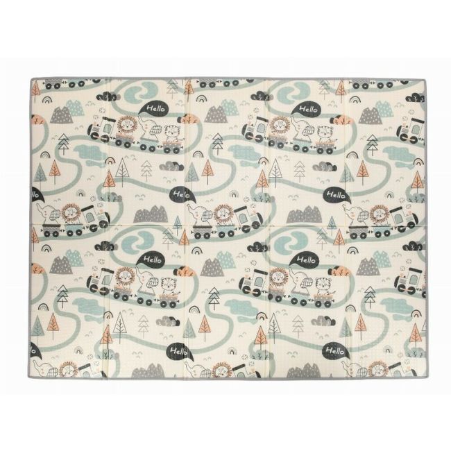 Covoras de joaca, FreeON, Magic Road, Cu doua fete, Pliabil, Protectie impotriva loviturilor, 200 x 150 cm, Cu Imprimeu pe ambele parti, 0 luni+, Multicolor BYN83563