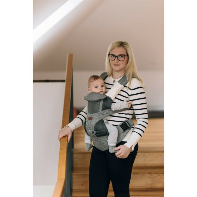 Marsupiu bebe, FreeON, Carry Me, 3 in 1, De la 4 luni pana la 15 kg, Tesatura din plasa 3D, Confortabil si sigur pentru bebe, Gri BYN82047