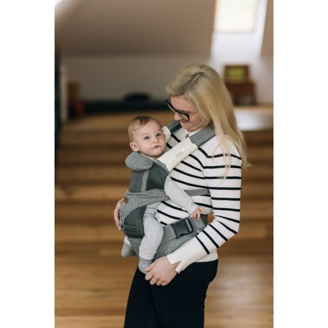 Marsupiu bebe, FreeON, Carry Me, 3 in 1, De la 4 luni pana la 15 kg, Tesatura din plasa 3D, Confortabil si sigur pentru bebe, Gri BYN82047