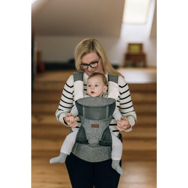 Marsupiu bebe, FreeON, Carry Me, 3 in 1, De la 4 luni pana la 15 kg, Tesatura din plasa 3D, Confortabil si sigur pentru bebe, Gri BYN82047