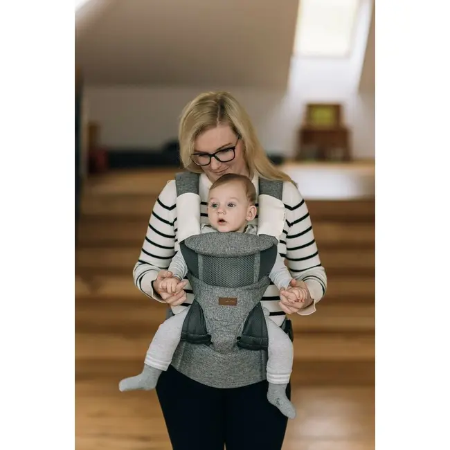 Marsupiu bebe, FreeON, Carry Me, 3 in 1, De la 4 luni pana la 15 kg, Tesatura din plasa 3D, Confortabil si sigur pentru bebe, Gri BYN82047