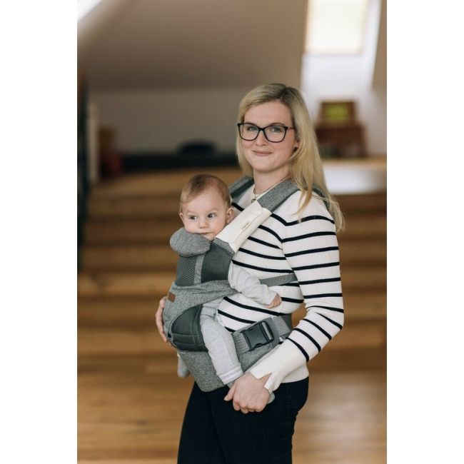 Marsupiu bebe, FreeON, Carry Me, 3 in 1, De la 4 luni pana la 15 kg, Tesatura din plasa 3D, Confortabil si sigur pentru bebe, Gri BYN82047