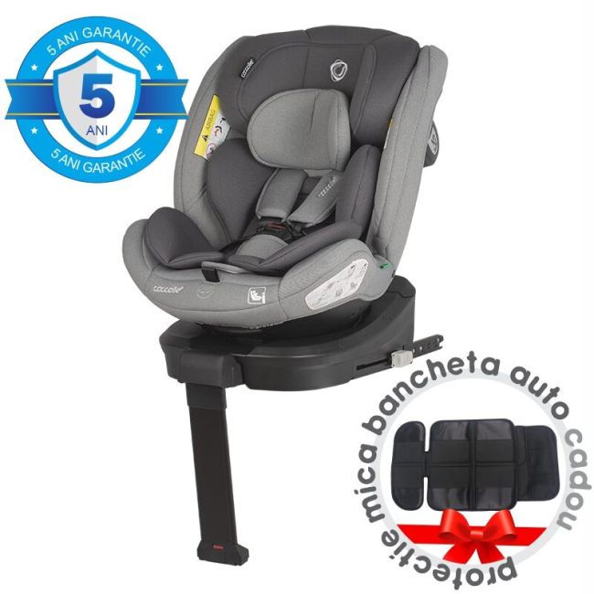 Scaun auto isize 40-150 cm coccolle sidra moonlit grey+coccolle protectie bancheta auto mica smb324087171320000760