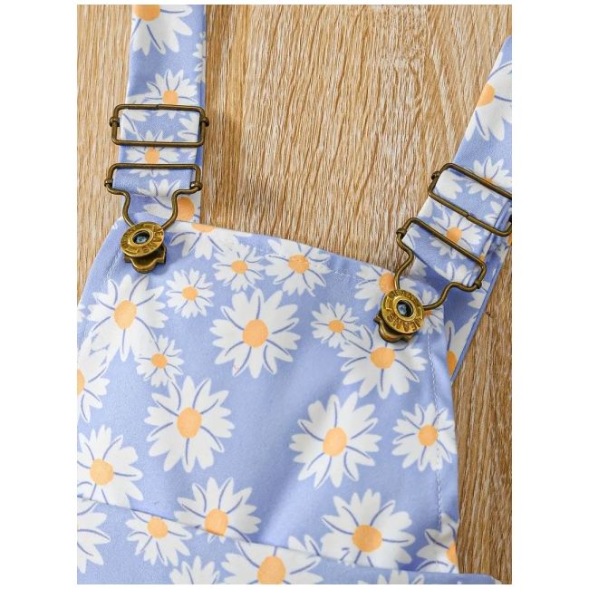 Set salopeta bleu si bluzita alba mdtu62-r2
