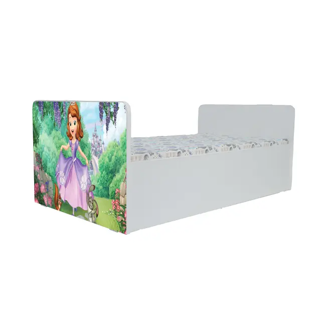 Patut Fete 2-8 Ani Inspiratie Sofia, Varianta Cu Saltea SafeNest 140x70 cm - PTV110062
