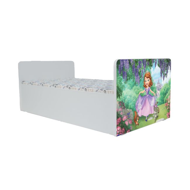 Patut Fete 2-8 Ani Inspiratie Sofia, Varianta Cu Saltea SafeNest 140x70 cm - PTV110062