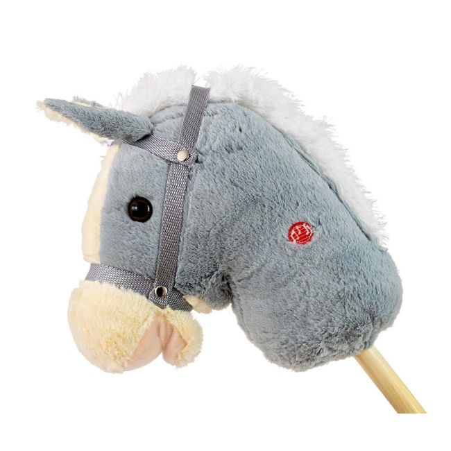 Calut de jucarie cu miscare si sunete, Hobby Horse, Grey, Milly Mally EKDmm7355