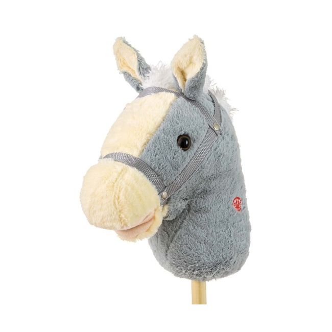 Calut de jucarie cu miscare si sunete, Hobby Horse, Grey, Milly Mally EKDmm7355