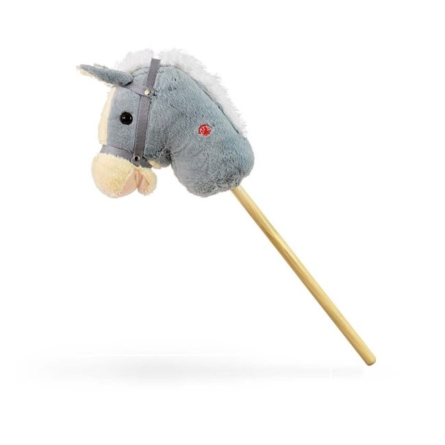 Calut de jucarie cu miscare si sunete, Hobby Horse, Grey, Milly Mally EKDmm7355