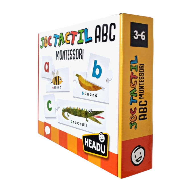 Headu Montessori - Joc Tactil Abc Romana ARTHE53122