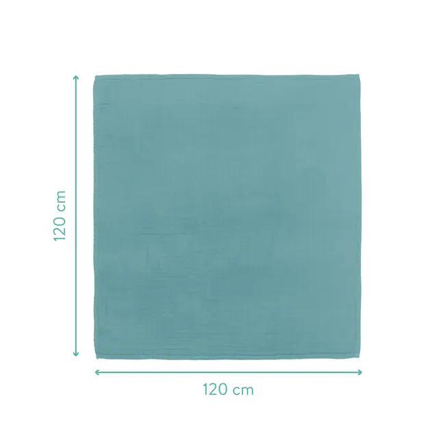 Muselina Swaddle de infasat, 120x120 cm Petrol Fillikid