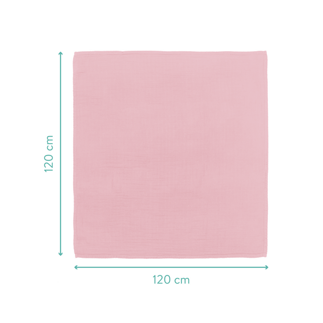 Muselina Swaddle de infasat, 120x120 cm Rose Fillikid