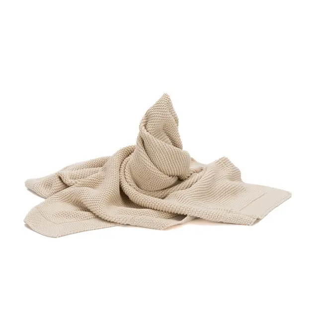 Patura tricotata Natur, 100% bumbac organic, 80x100 cm, Fillikid