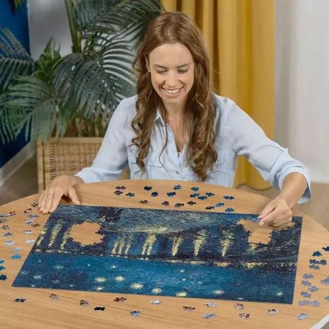 Ravensburger - Puzzle Vincent Van Gogh noapte instelata 1000 piese design nou ARTRVSPA00064