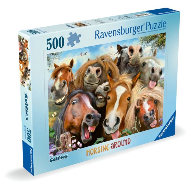 Ravensburger - Puzzle cai zambitori 500 piese design nou ARTRVSPA00499
