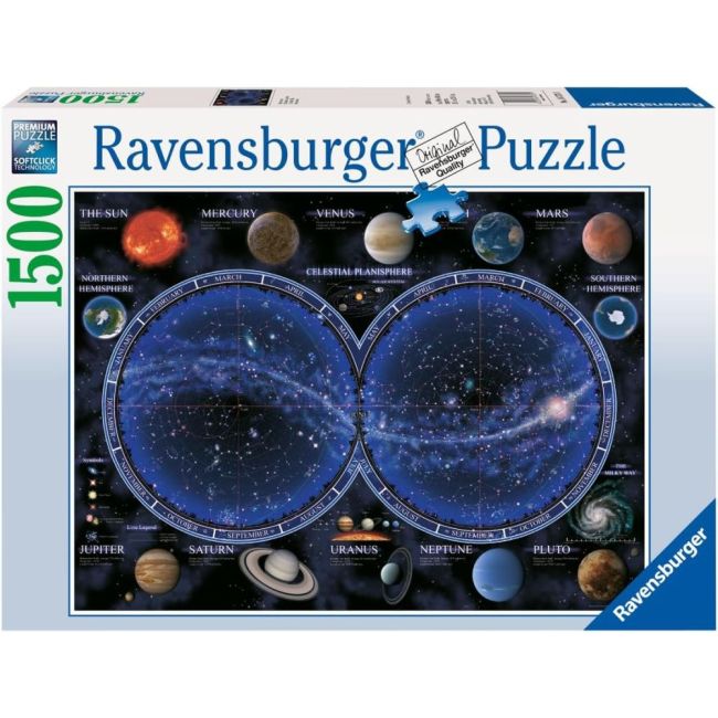 Ravensburger - Puzzle harta cereasca 1500 piese design nou ARTRVSPA00715