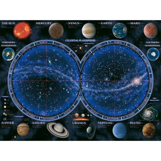Ravensburger - Puzzle harta cereasca 1500 piese design nou ARTRVSPA00715