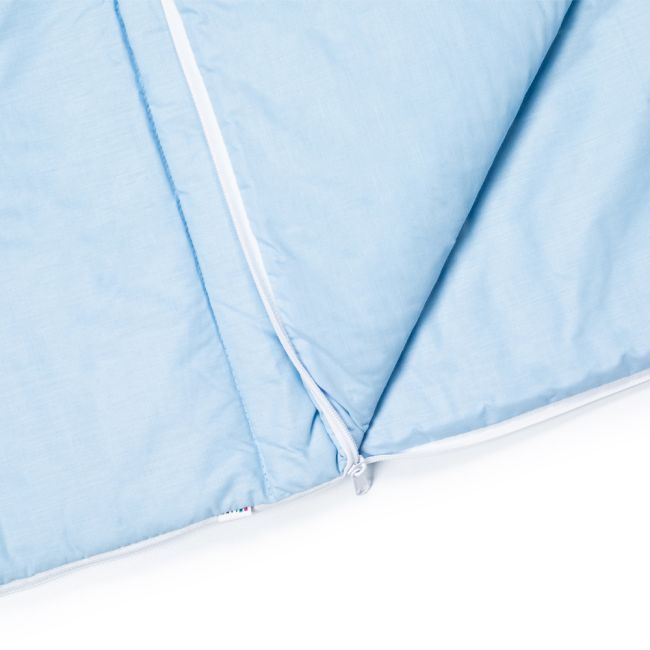 Sac de dormit de bumbac cu perna si fermoar 140x75 cm Nativo Dreams Albastru PMICNAT-D/SDK-ALBASTRU