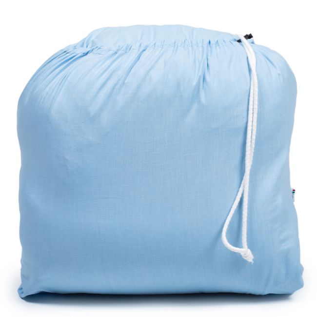 Sac de dormit de bumbac cu perna si fermoar 140x75 cm Nativo Dreams Albastru PMICNAT-D/SDK-ALBASTRU