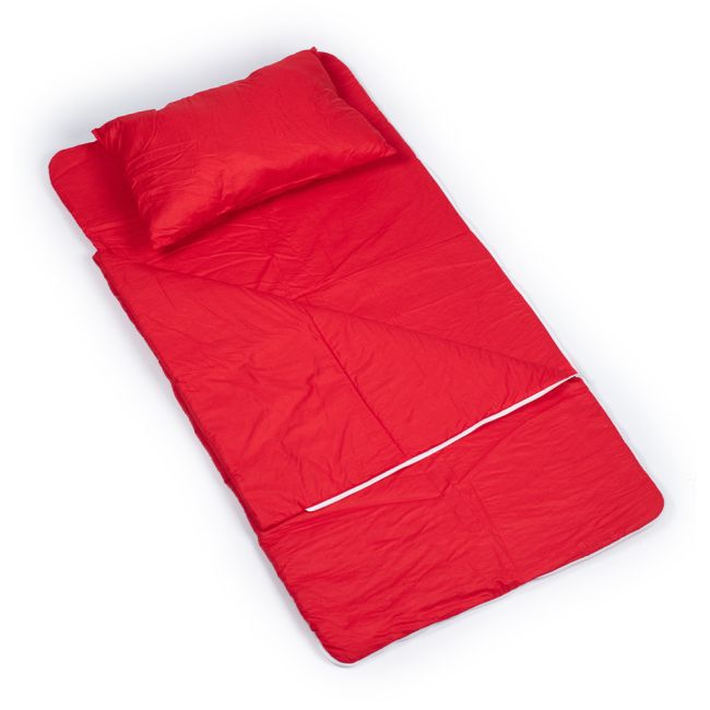 Sac de dormit de bumbac cu perna si fermoar 140x75 cm Nativo Dreams Rosu PMICNAT-D/SDK-ROSU