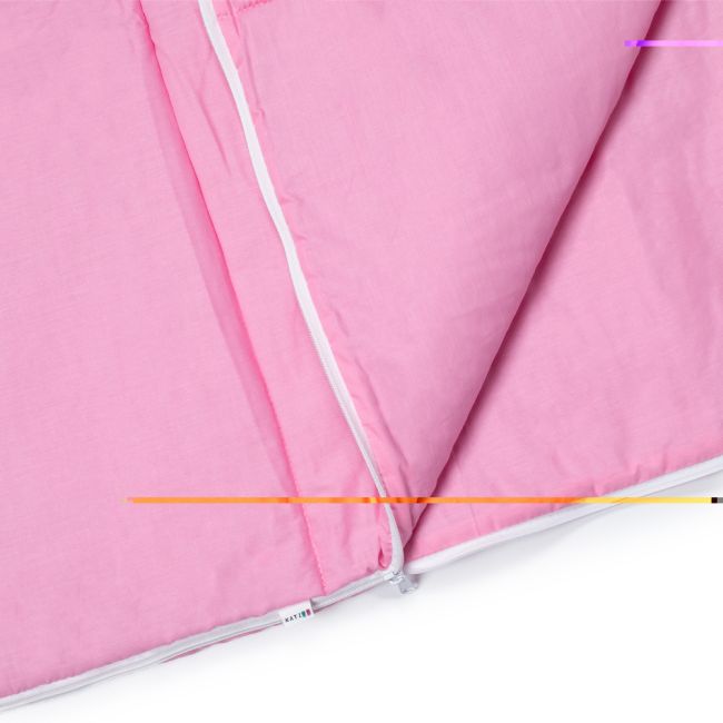 Sac de dormit de bumbac cu perna si fermoar 140x75 cm Nativo Dreams Roz PMICNAT-D/SDK-ROZ