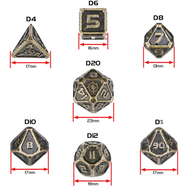 Set Zaruri Metalice Ancient Bronze DnD ERFENTTDM7500BKEW