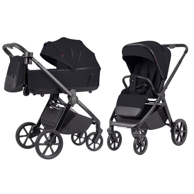 Carucior 2 in 1 Carrello Omega Plus, protectie UV SPF 50, 2 in 1 Cosmo Black PMICCRL-6540/1-COBLACK