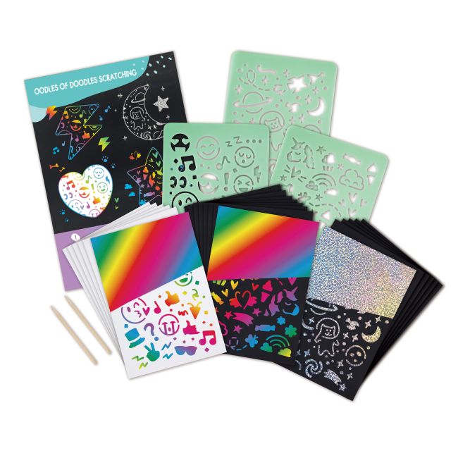 Kit de creat tablouri prin razuire pentru copii - 26 piese