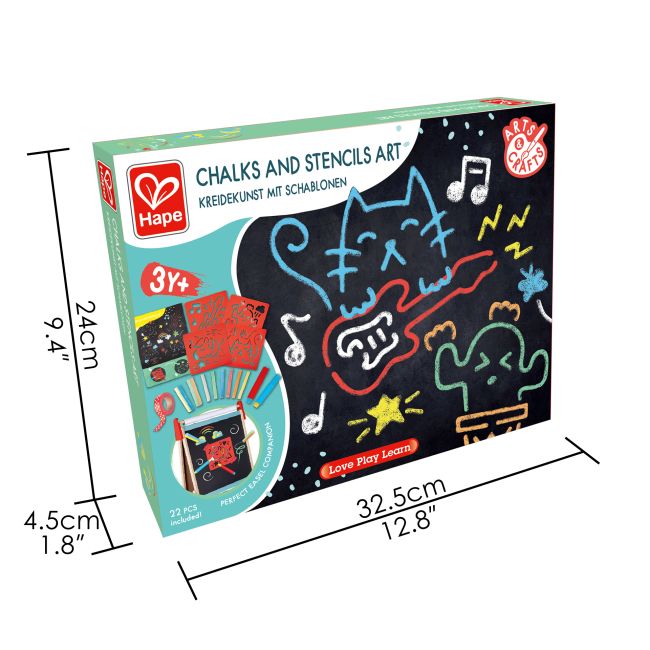 Kit desene cu creta pentru copii - 22 piese