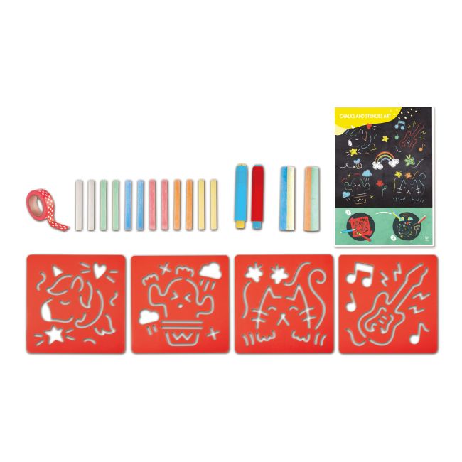 Kit desene cu creta pentru copii - 22 piese