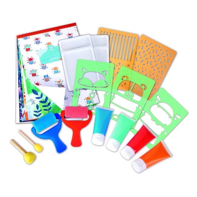 Kit pictura copii cu bureti - 24 piese