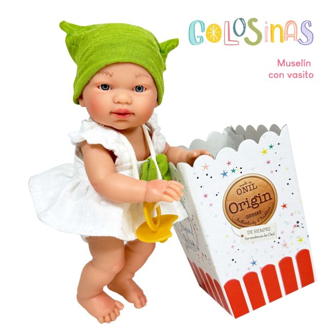 Papusa Nines D'Onil, Colectia Golosinas, cu miros de vanilie, 26 cm (2024)