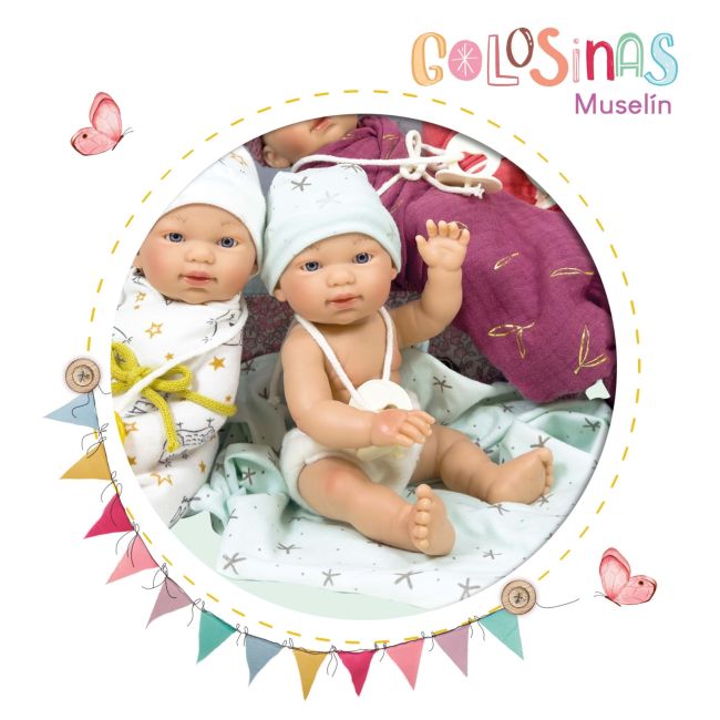 Papusa Nines D'Onil, Colectia Golosinas, cu miros de vanilie, 26 cm (2024)