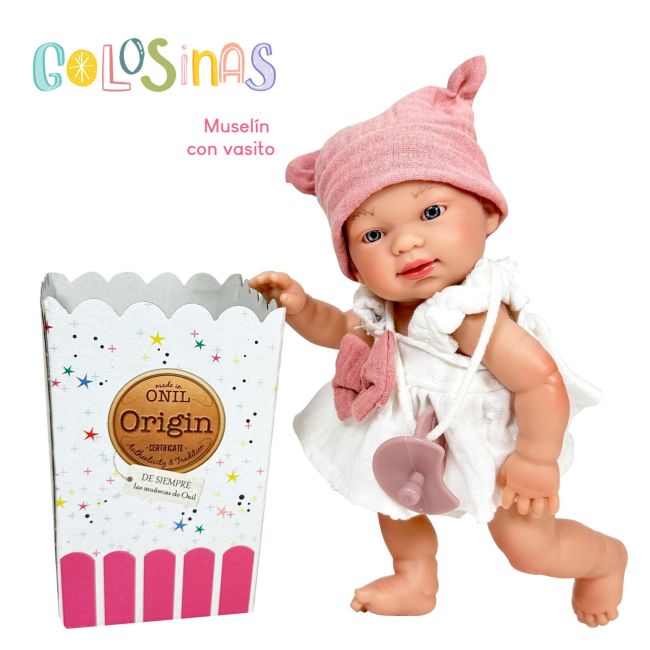 Papusa Nines D'Onil, Colectia Golosinas, cu miros de vanilie, 26 cm (2024)