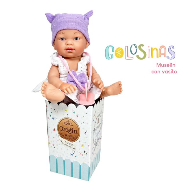 Papusa Nines D'Onil, Colectia Golosinas, cu miros de vanilie, 26 cm (2024)