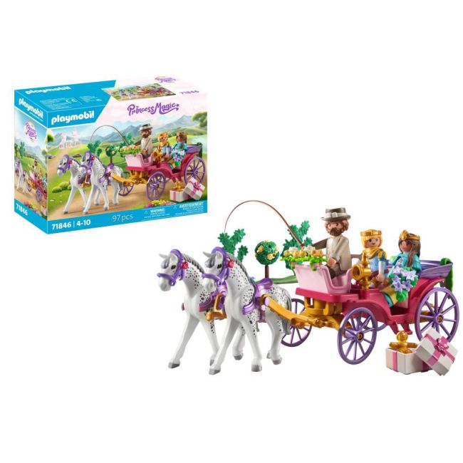 Playmobil - Plimbarea cuplului regal cu caleasca Playmobil ARTPM71846