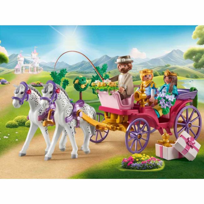 Playmobil - Plimbarea cuplului regal cu caleasca Playmobil ARTPM71846