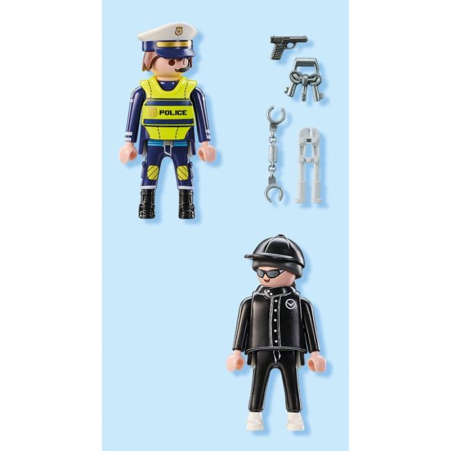 Playmobil - Set 2 figurine Politist si hot ARTPM71804