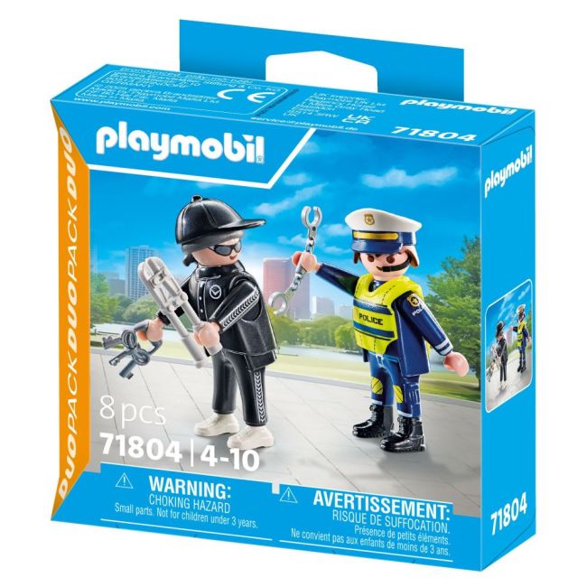 Playmobil - Set 2 figurine Politist si hot ARTPM71804
