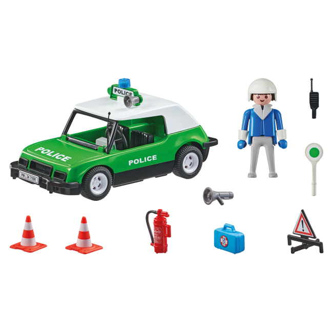 Playmobil-MASINUTA CLASICA DE POLITIE ARTPM71591