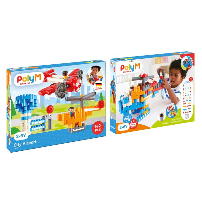 PolyM - Aeroport de jucarie pentru copii (142 piese)