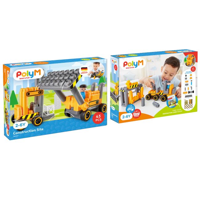 PolyM - Buldozer de jucarie (43 piese)