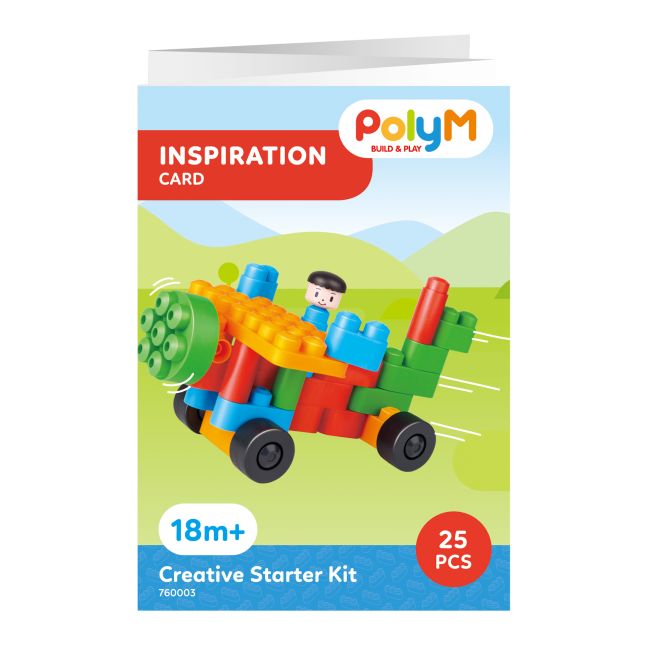 PolyM - Kit de constructie creativ de jucarie (25 piese)