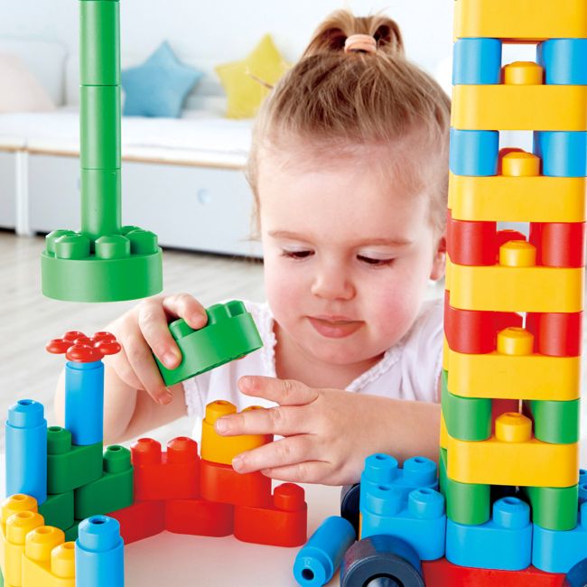 PolyM - Kit de constructor creativ pentru copii (80 piese)