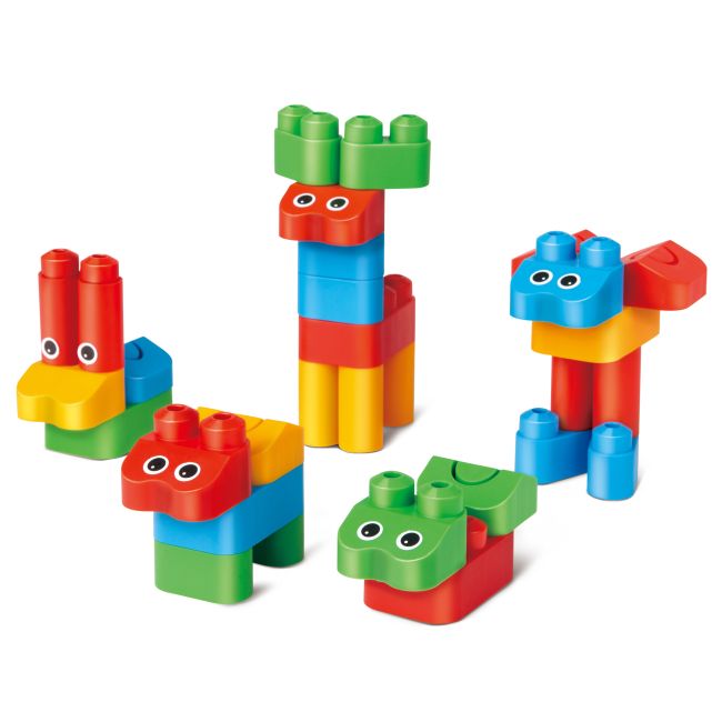 PolyM - Set constructie gradina zoologica pentru copii (31 piese)