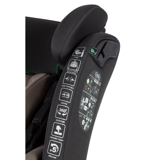 Scaun auto rotativ 360°, SPS, Top Tether, Carrello UNITY i-SIZE 40-150 cm ISOFIX Accord Grey PMICCRL-17010-ACGREY