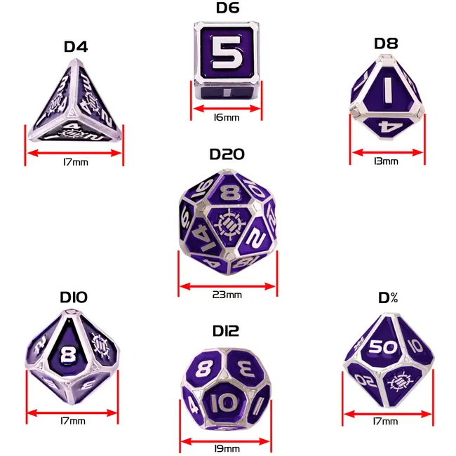 Set Zaruri Metalice Collector s Edition Purple DnD ERFENTTDM7520PREW