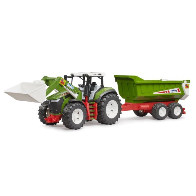 Bruder Tractor Roadmax cu incarcator frontal si remorca basculabila ARTBR03452